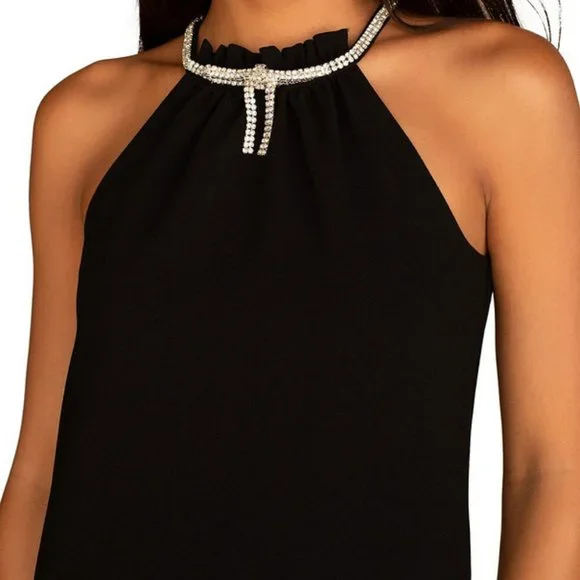 NEW Size 8 Women's Trina Turk Katie Halterneck Shift Dress - Black - Picture 2 of 5